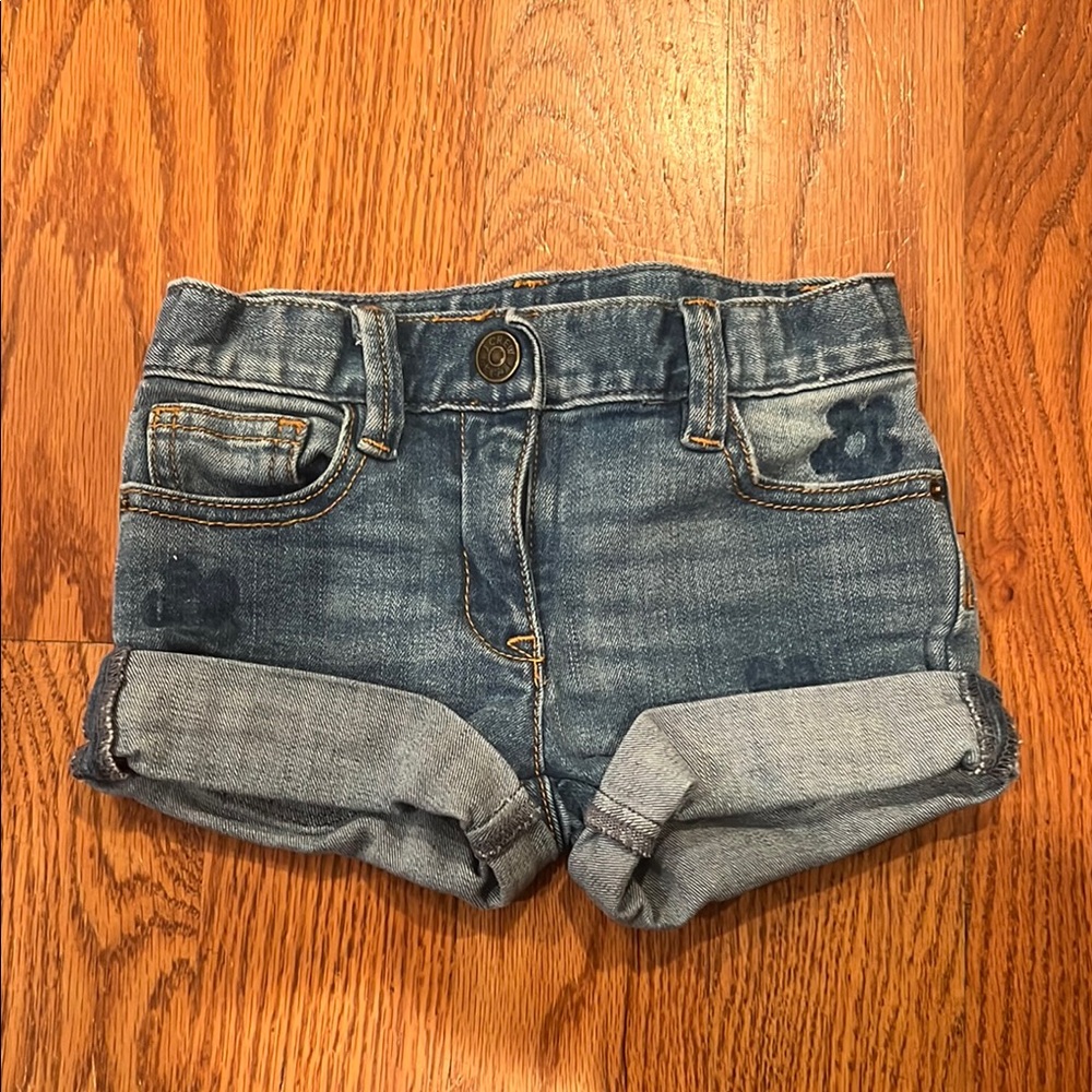 J. Crew crewcuts flower embroidered cuffed denim shorts - 3